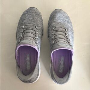 Skechers Women's Gray and Purple Sneakers